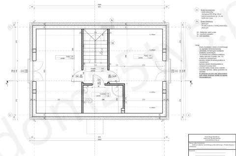 Projekt 70 m2"Adaś 2 z poddaszem MIESZKALNY "ODBICIE LUSTRZANE" na Zgłoszenie/pozwolenie